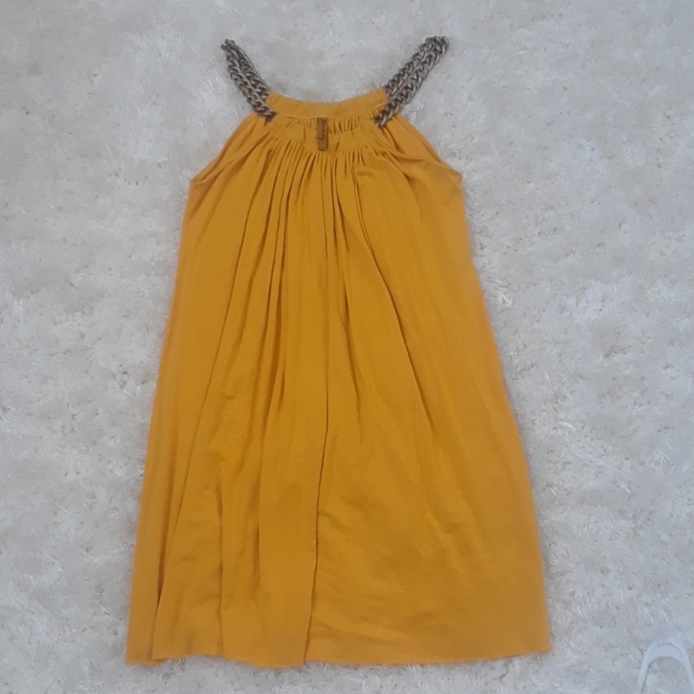 Rachel Pally yellow gold chain neck dress Small